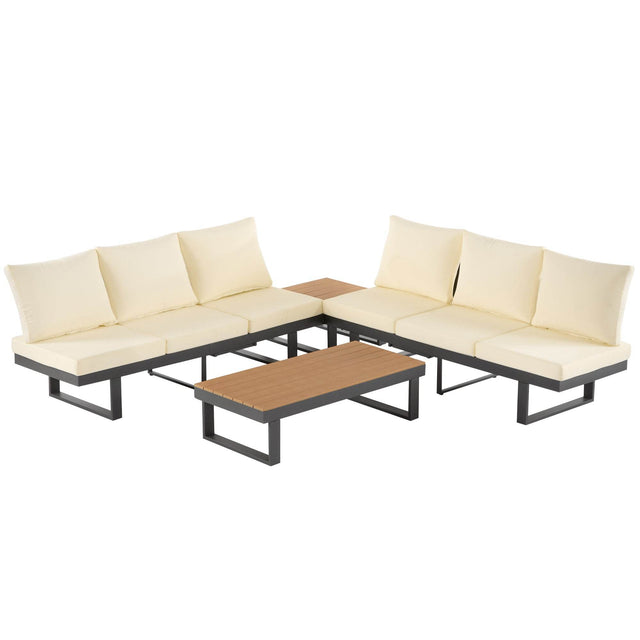 Adjustable Reclining Outdoor Sectional Patio Furniture Set - Omega Lifestyles