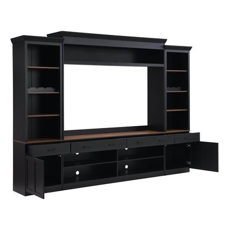 Farmhouse Mid-Century Walnut MDF TV Stand - Sleep Galleria