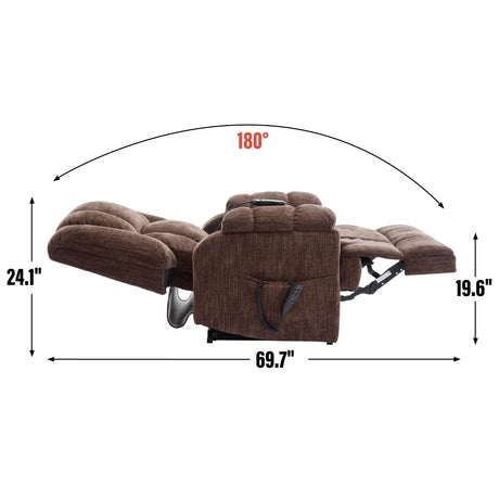 Medium-Firm Dual Motor Power Lift Massage Recliner Chair - Omega Lifestyles