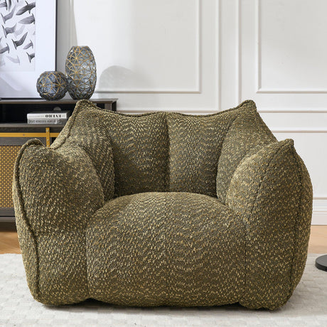 Chenille Bean Bag Chair With Resilient Foam - Omega Lifestyles