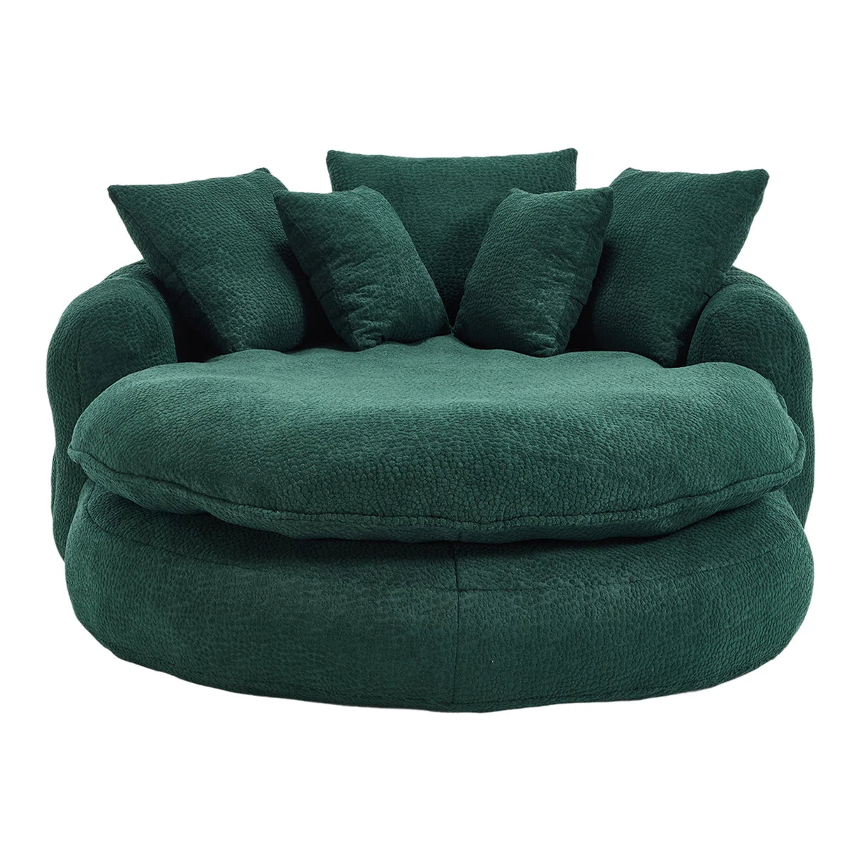 Oversized Chenille Memory Foam Bean Bag Sofa With Pillows - Omega Lifestyles