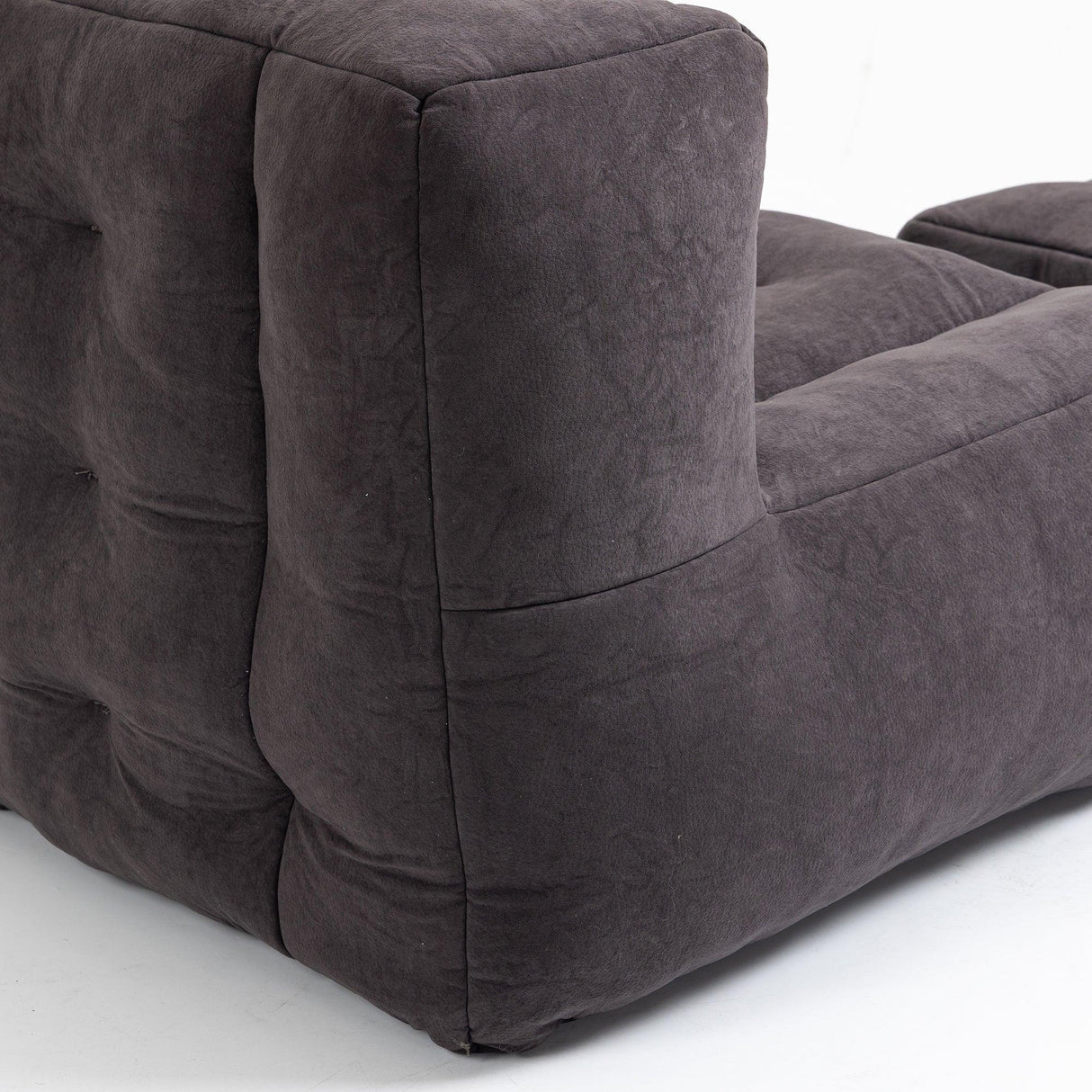 Velvet Memory Foam Bean Bag Chair With Ottoman - Omega Lifestyles