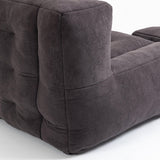 Velvet Memory Foam Bean Bag Chair With Ottoman - Omega Lifestyles