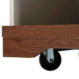 Farmhouse Sliding Barn Door Kitchen Island Cart - Omega Lifestyles