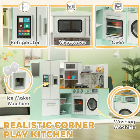 Interactive Corner Kids Play Kitchen With Lights And Sounds - Omega Lifestyles