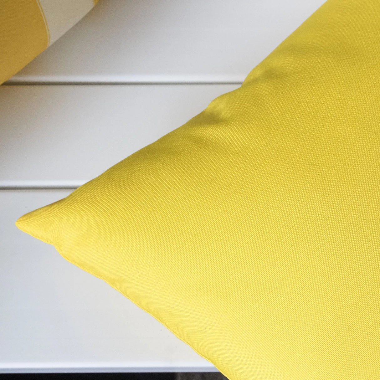 Yellow Weather-Resistant Outdoor Polyester Square Pillow 20x20 - Omega Lifestyles