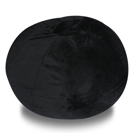 Minky Velvet Plush Foam Filled Bean Bag Chair - Omega Lifestyles