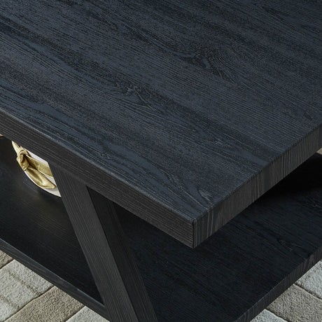 Contemporary Replicated Wood Shelf Coffee And End Table Set - Sleep Galleria