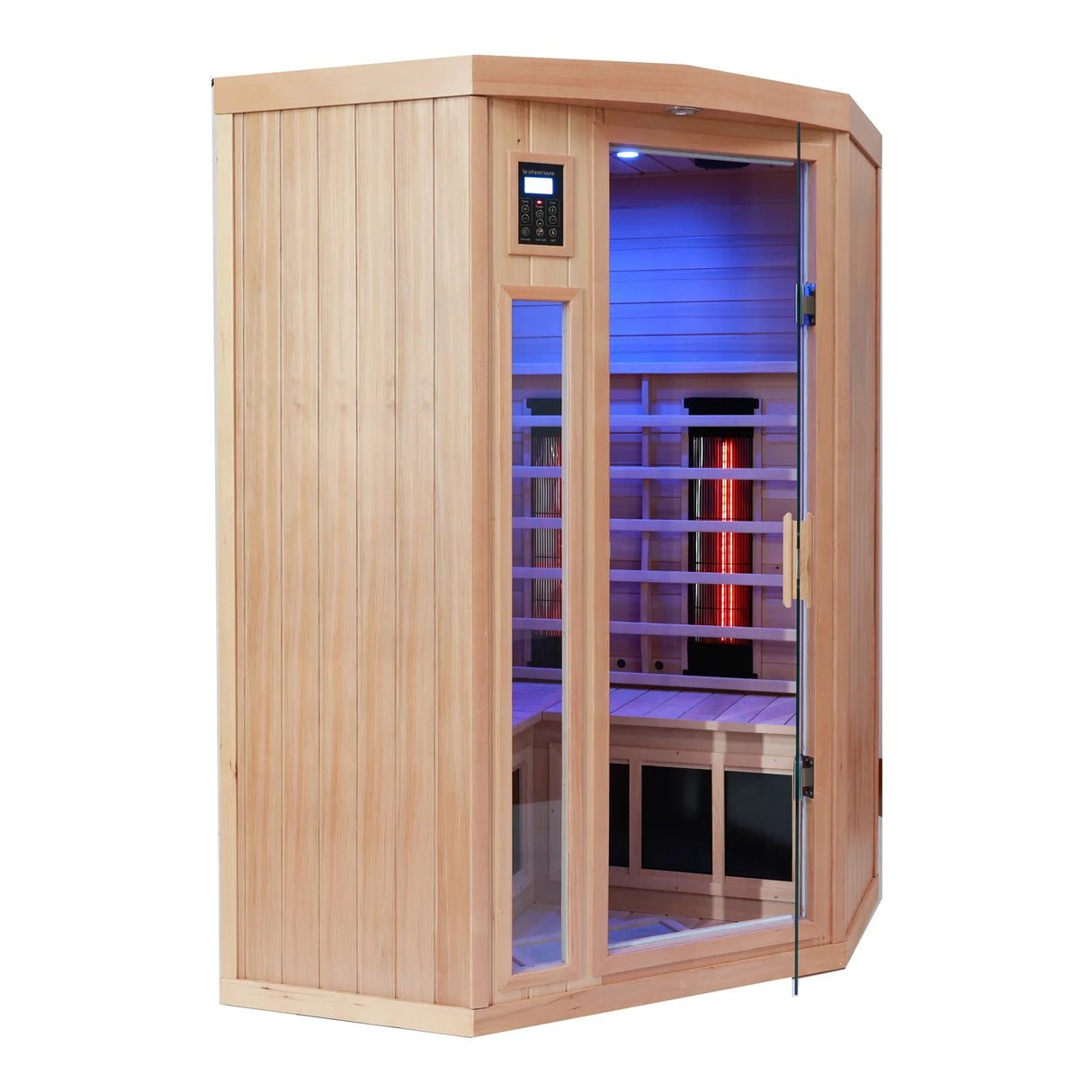 Far Infrared Indoor Solid Wood Pentagonal Sauna Room - Omega Lifestyles