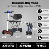 Portable Foldable Lightweight 4-Wheel Mobility Scooter M2020 - Omega Lifestyles