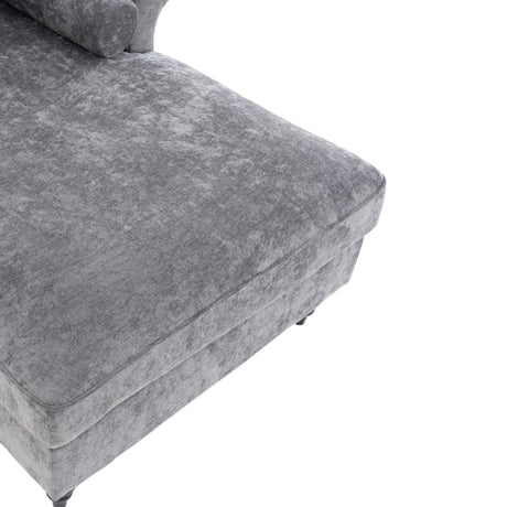 Chenille Oversized Foam Recliner Sofa With Removable Cushions - Omega Lifestyles