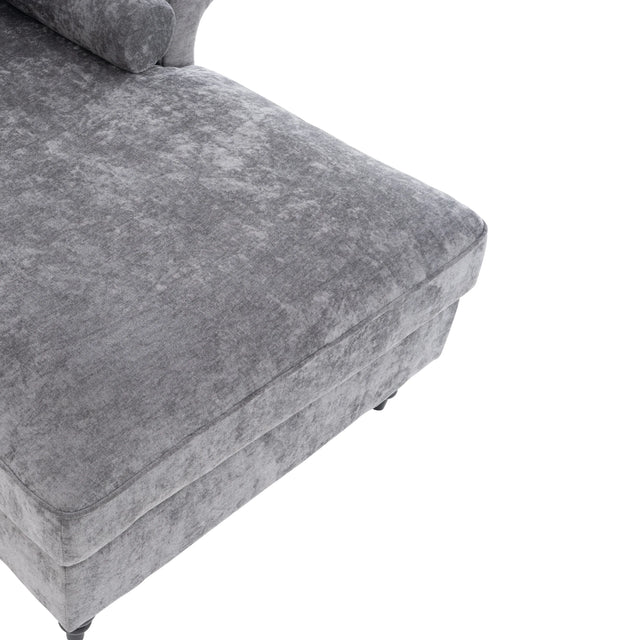 Chenille Oversized Foam Recliner Sofa With Removable Cushions - Omega Lifestyles