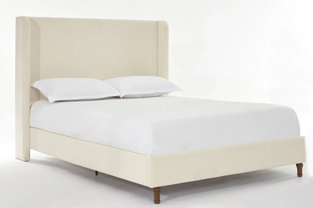 California King Contemporary Boucle Upholstered Bed Frame - Omega Lifestyles