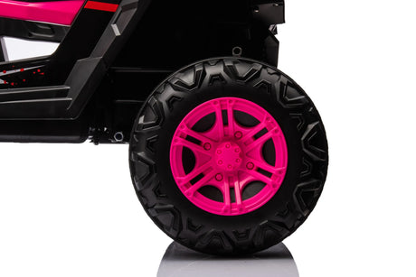 Four-Wheel Drive Pink Leather Seat Ride-On Car - Omega Lifestyles