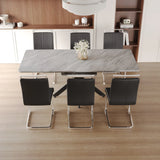 Modern Extendable MDF Metal Dining Table Set For 6-8 - Omega Lifestyles