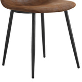 Transferred Walnut Leg Suede Backrest Dining Chair And Table Set - Omega Lifestyles