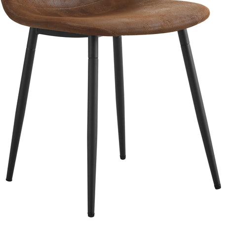 Transferred Walnut Leg Suede Backrest Dining Chair And Table Set - Omega Lifestyles