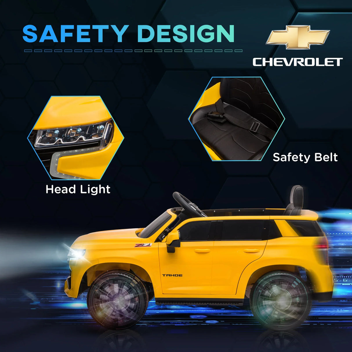 12V Licensed Chevrolet Tahoe Kids Ride-On Car With Remote Control - Omega Lifestyles