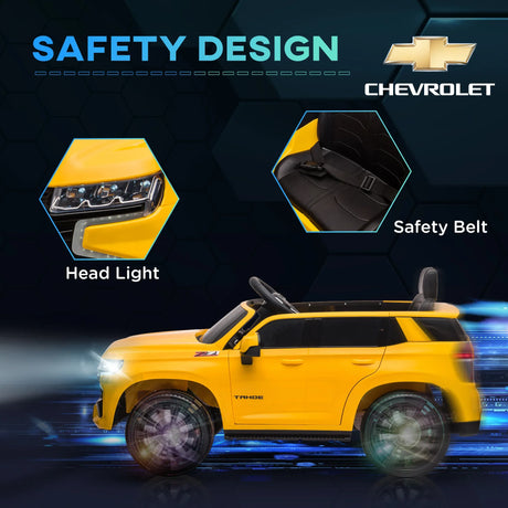 12V Licensed Chevrolet Tahoe Kids Ride-On Car With Remote Control - Omega Lifestyles