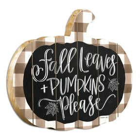 Wooden Pumpkin Fall Leaves Seasonal Wall Art Decoration - Omega Lifestyles