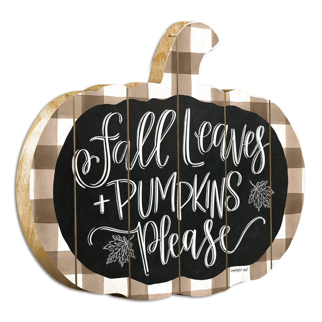 Wooden Pumpkin Fall Leaves Seasonal Wall Art Decoration - Omega Lifestyles