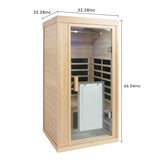 Far Infrared Hemlock One Person Indoor Sauna Room - Omega Lifestyles