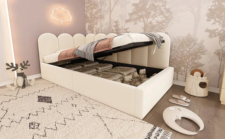 Twin Velvet Upholstered Daybed With Hydraulic Storage - Omega Lifestyles
