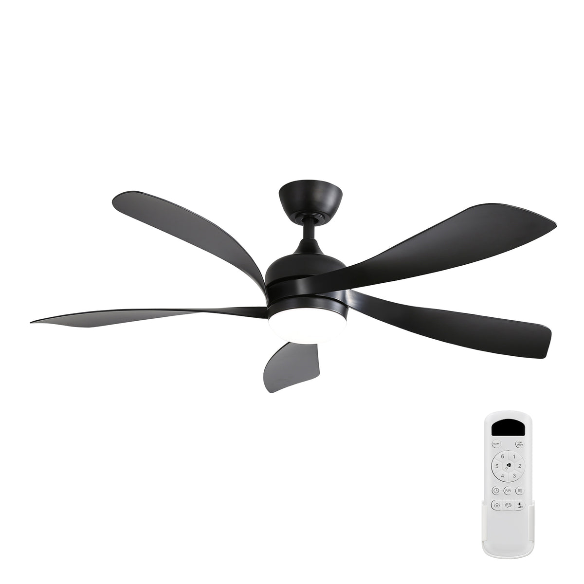 52-Inch Modern Reversible DC Motor Ceiling Fan With Light
