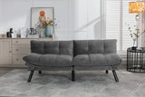 Light Grey Upholstered Convertible Foam Sofa Bed Twin - Omega Lifestyles