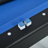 Foldable Indoor Black Blue Pool Table With Accessories - Omega Lifestyles