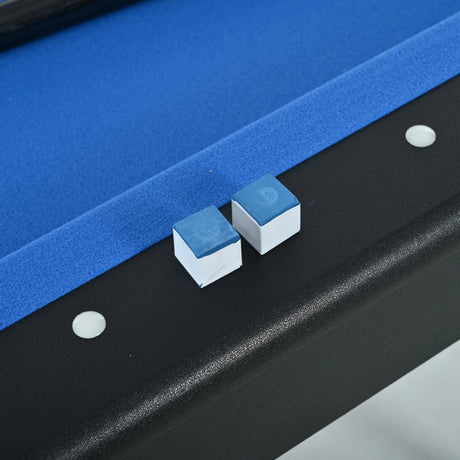 Foldable Indoor Black Blue Pool Table With Accessories - Omega Lifestyles