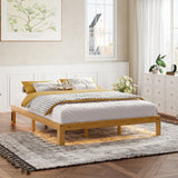 Queen 12-Inch Solid Wood Pine Platform Bed Frame - Omega Lifestyles