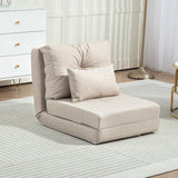 Convertible Folding Linen Floor Sofa Bed With Adjustable Backrest - Omega Lifestyles