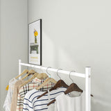 Industrial Vintage Metal Freestanding White Garment Rack - Omega Lifestyles