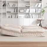 Adjustable Velvet Upholstered Massage Floor Sofa With Pillow - Omega Lifestyles