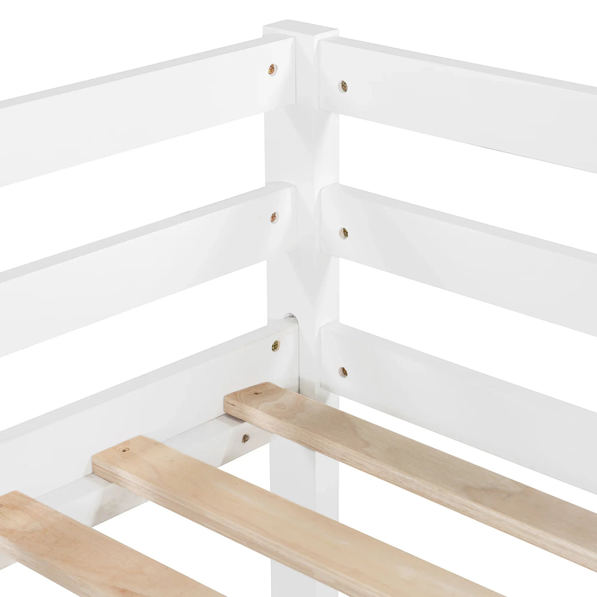 Twin Solid Wood Loft Bed With Ladder And Slide - Omega Lifestyles