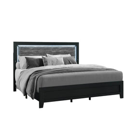 Modern Upholstered Bed Frame With LED Accent Lighting - Omega Lifestyles