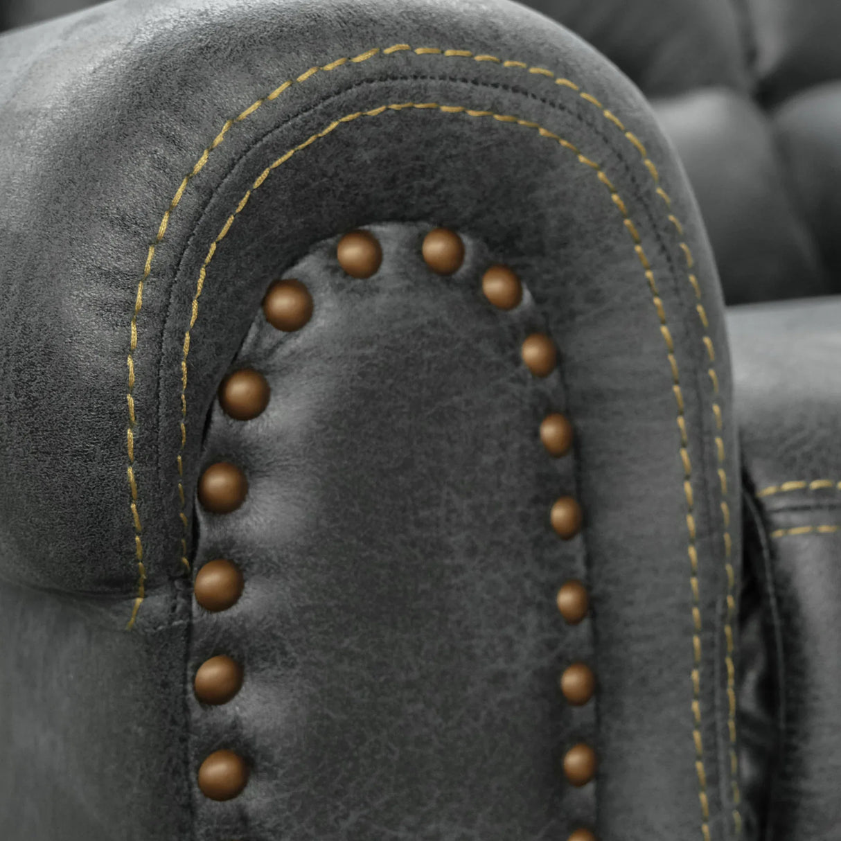 Gray Fabric Foam Gliding Recliner Chair - Omega Lifestyles