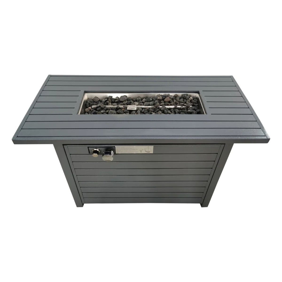 Modern Steel Propane Outdoor Fire Pit Table With Lid
