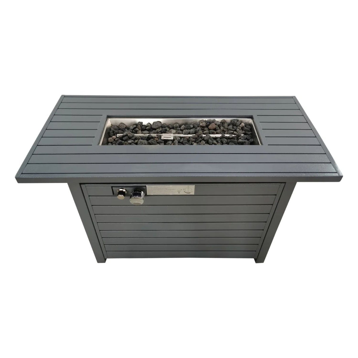 Modern Steel Propane Outdoor Fire Pit Table With Lid