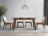 Walnut Synthetic Wood Dining Table With Bent Legs - Omega Lifestyles