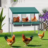 Triple Private Suites Metal Chicken Nesting Box With Legs