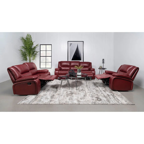 Red Upholstered Extra-Wide Glider Recliner Chair - Omega Lifestyles