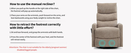 Heat Massage Swivel Rocking Recliner Chair With Lumbar Heat - Omega Lifestyles