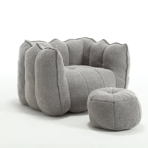 Soft Chenille High Resilient Foam Bean Bag Chair - Omega Lifestyles