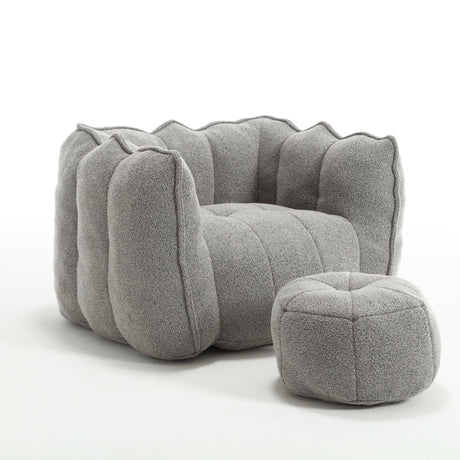 Soft Chenille High Resilient Foam Bean Bag Chair - Omega Lifestyles