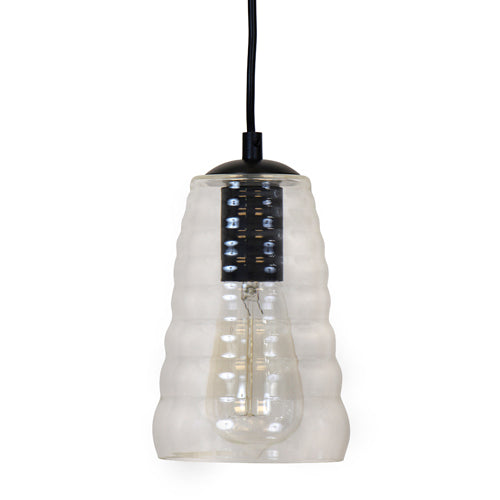 Industrial Torus Long Clear Glass Pendant Lighting