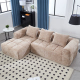 Chenille Modular 3-Seat Sectional Sofa With Side Pockets - Omega Lifestyles