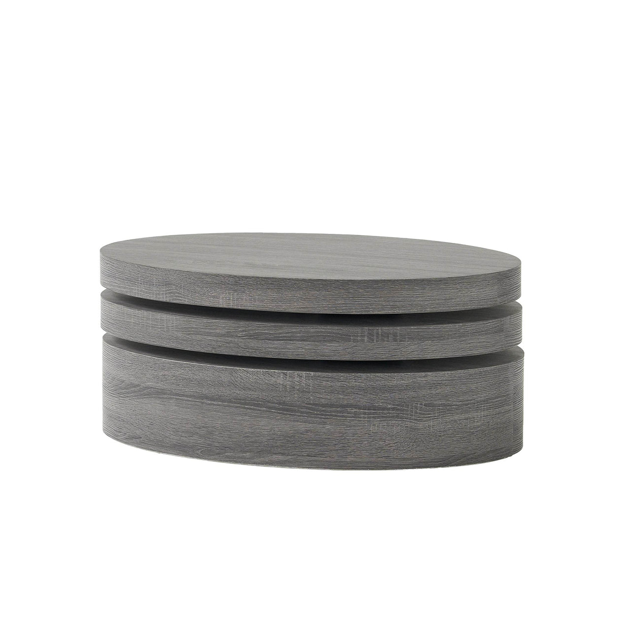 Contemporary Small Oval Rotating Coffee Table - Sleep Galleria