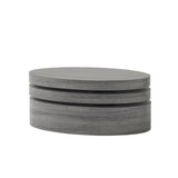 Contemporary Small Oval Rotating Coffee Table - Sleep Galleria